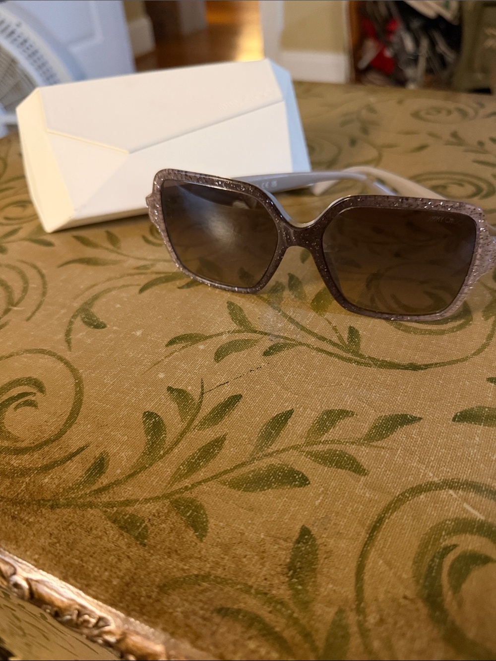 Jimmy Choo Women's Glitter Frame Sunglasses - Gray Gradient Lenses